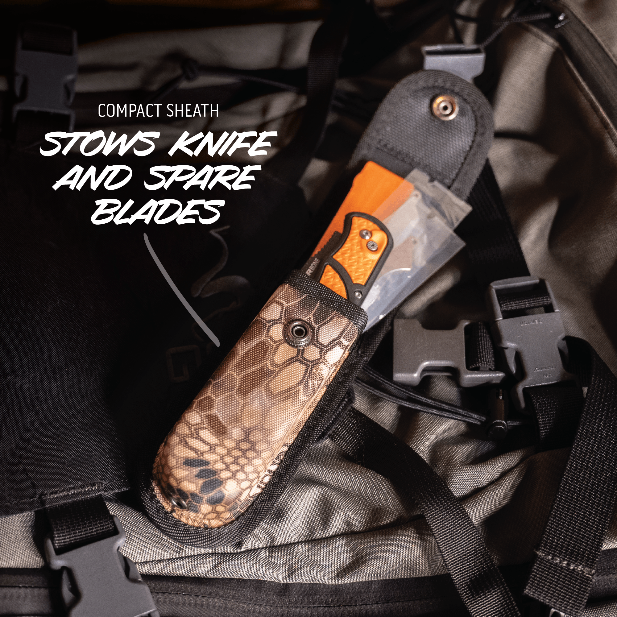 Outdoor Edge RazorBone Klappmesser Blaze Orange 6 Klingen