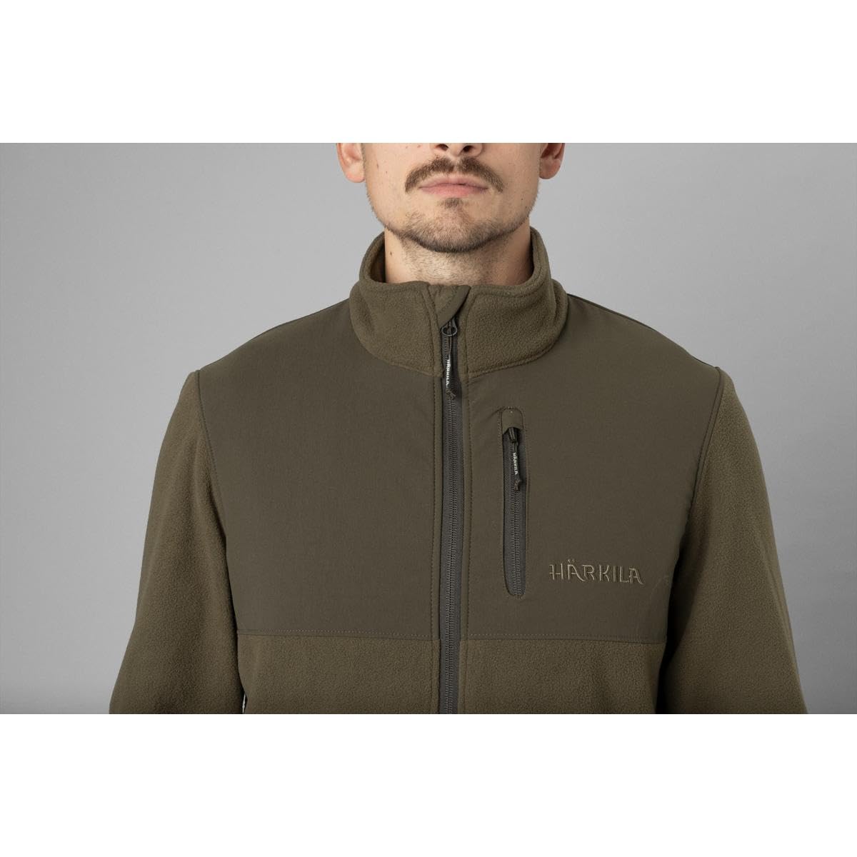Hu00e4rkila Fjell Fleecejacke Herren Light Willow Green wu00e4rmend