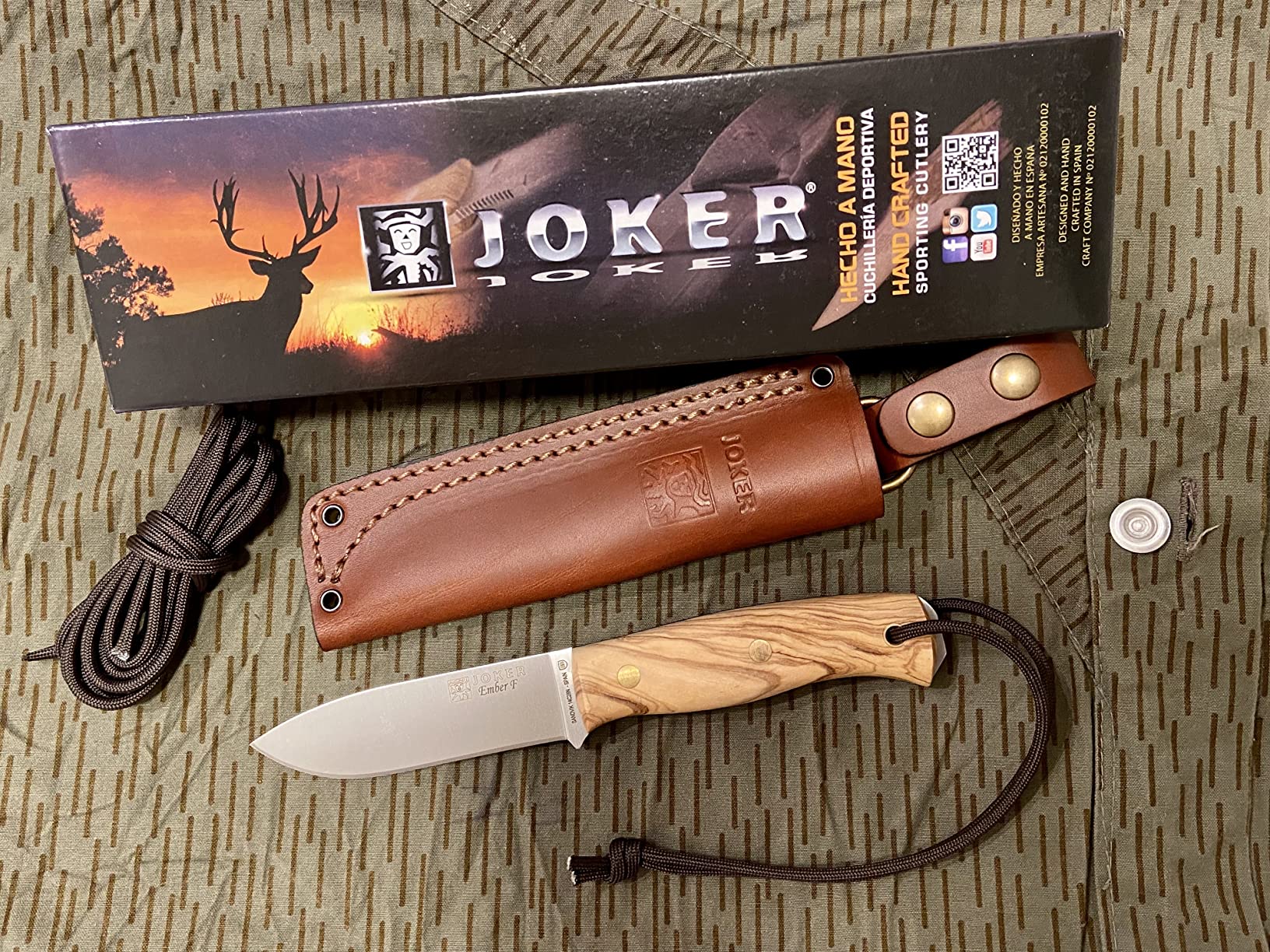 Joker Ember F CO123 Sportmesser Olivenholz 10,5 cm