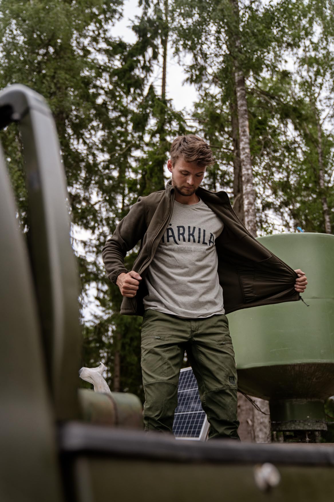 Härkila Modi Melange T-Shirt Kurzarm Hellgrau Baumwolle