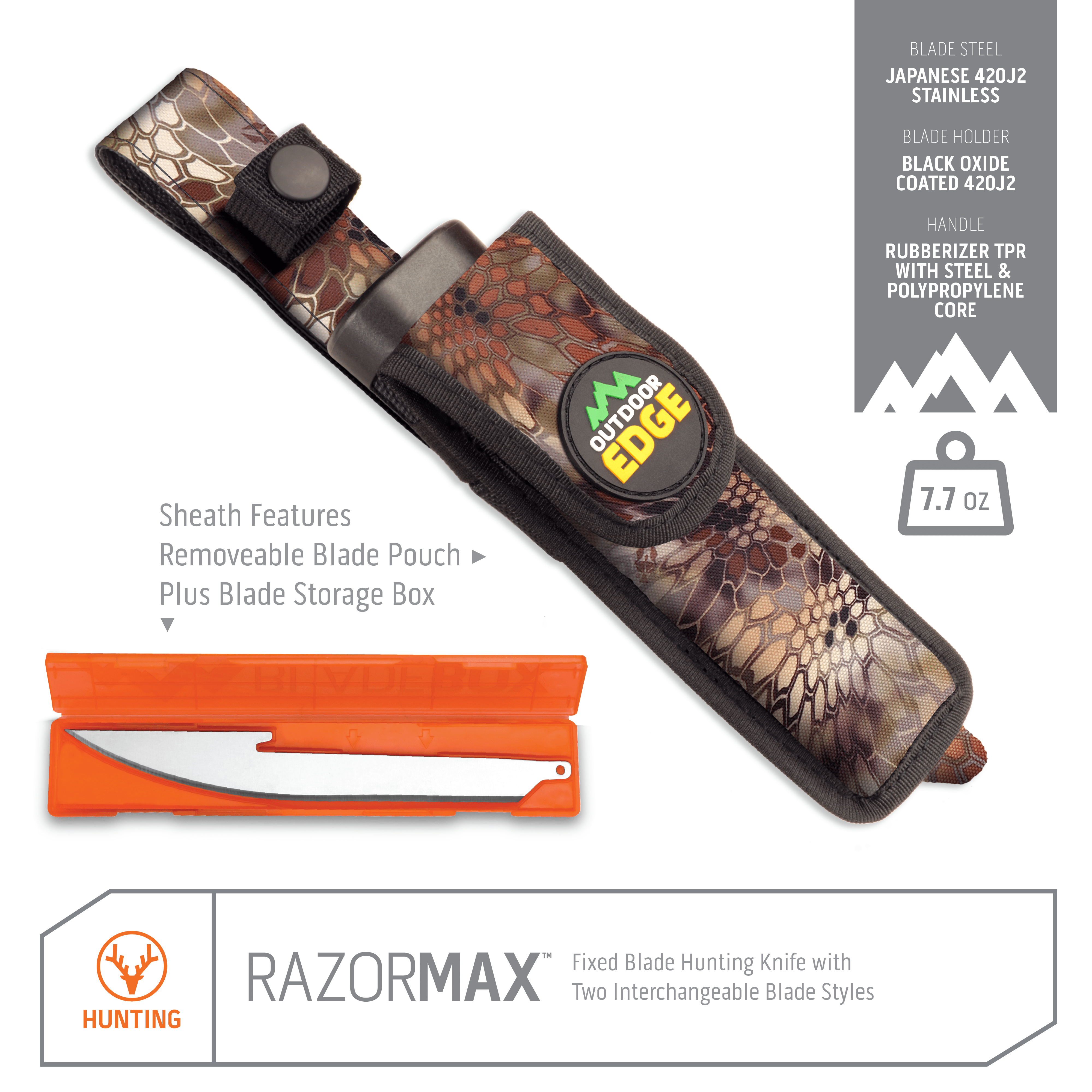 Outdoor Edge RazorMax Jagdmesser Orange Wechselklinge