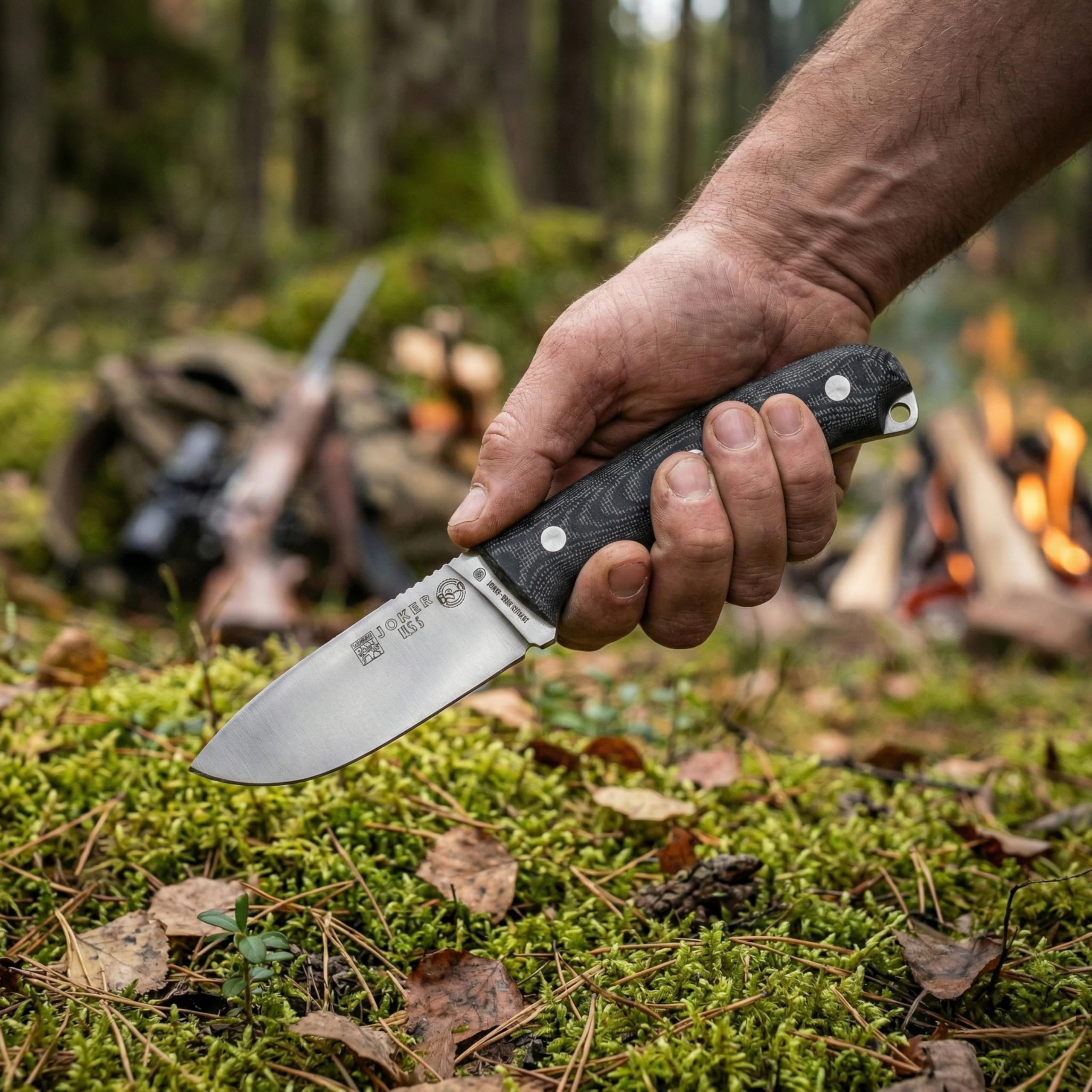 Joker Ursus CM116-P Survivalmesser Micarta N695 Feuerstahl