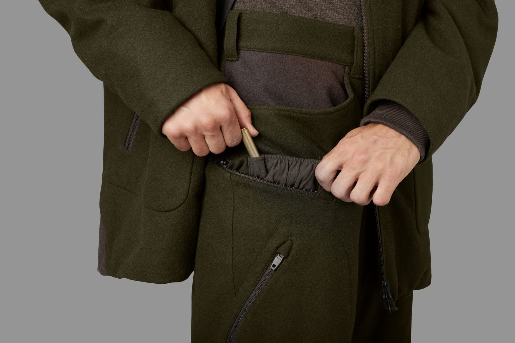 Härkila Metso Winterhose Gr.52 Willow Green Shadow Brown Wolle