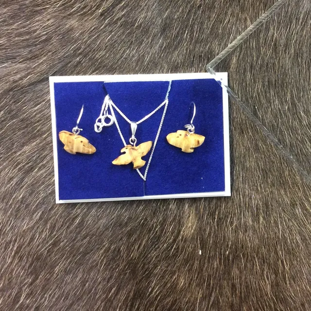Wood Jewel 244S Schmuckset Adler Maserbirke