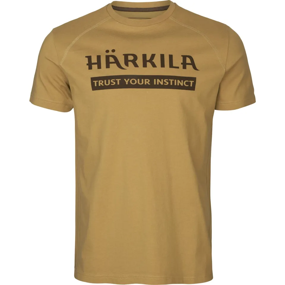 Härkila Logo T-Shirt 2er-Pack Willow Grün/Braun Slate Baumwolle