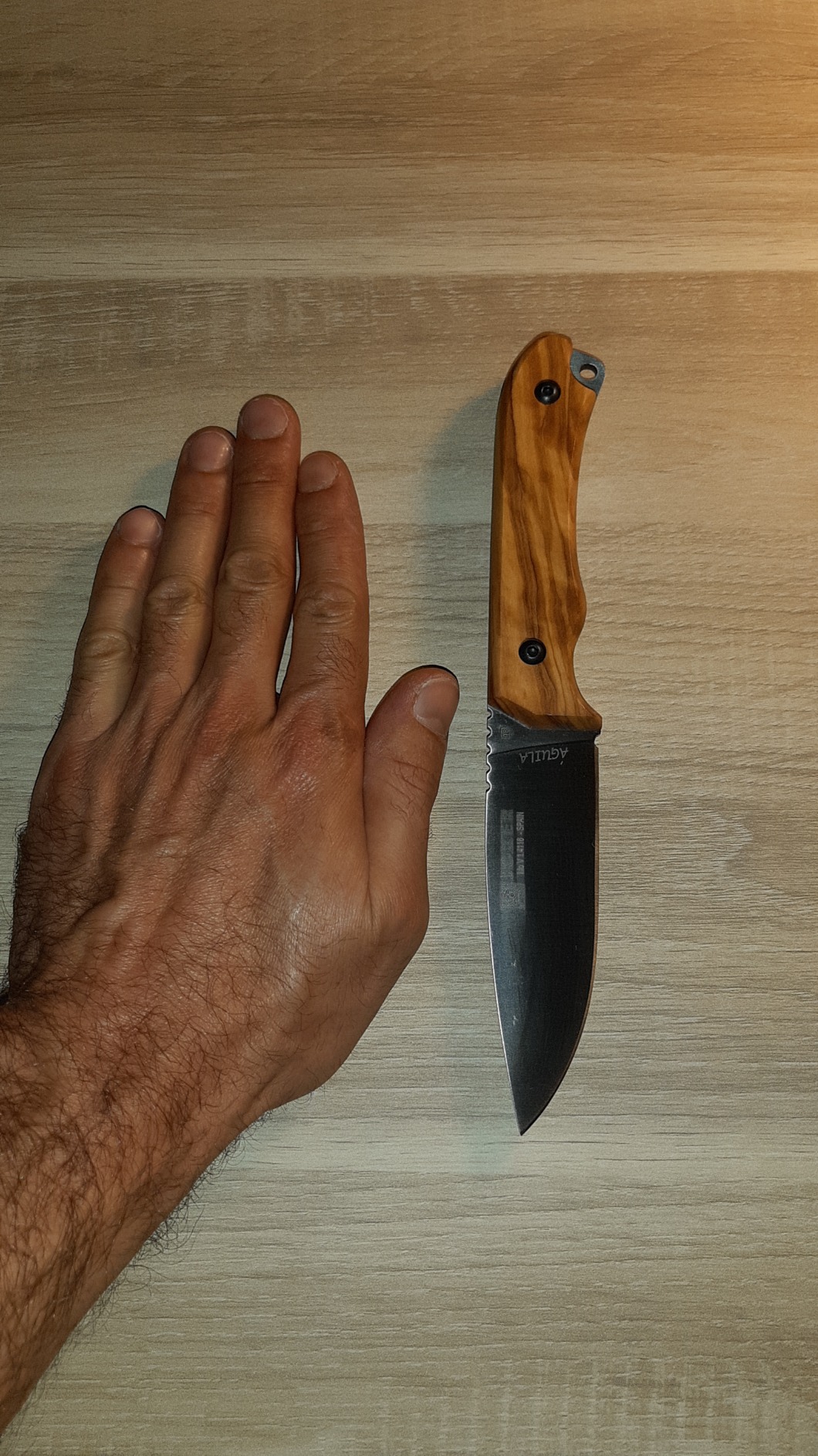 Joker Aguila CO104 Gürtelmesser Olive 10,5 cm Leder