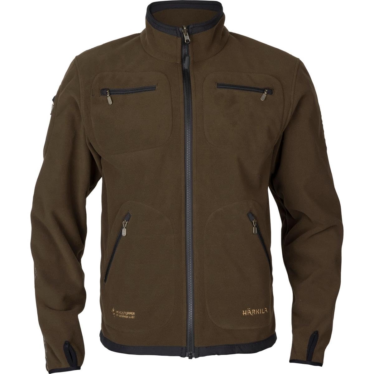Härkila Kamko Fleecejacke Herren Green/Bordeaux Wende