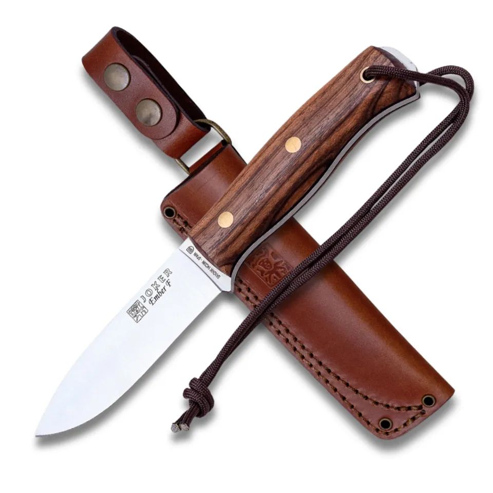 Joker Ember F CN123 Bushcraftmesser Walnuss 10,5 cm robust