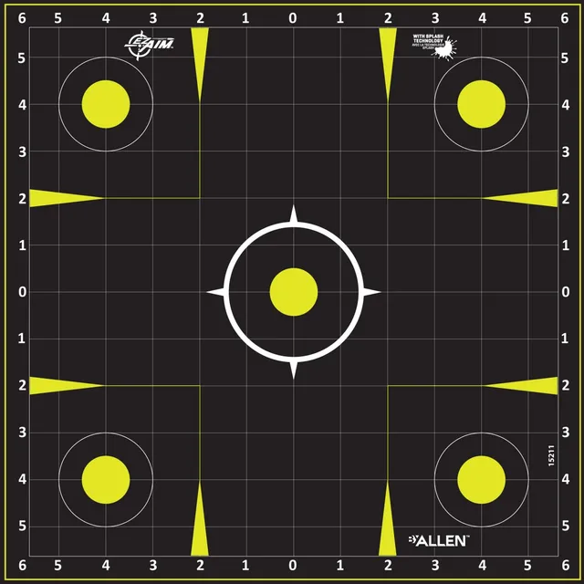 Allen Sight-In Grid Zielscheiben 12x12 12er Pack Raster
