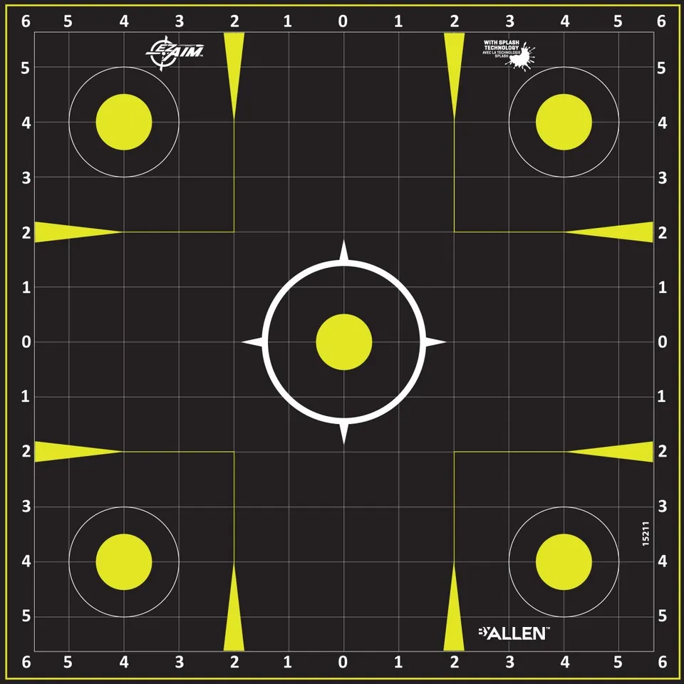 Allen Sight-In Grid Zielscheiben 12x12 12er Pack Raster