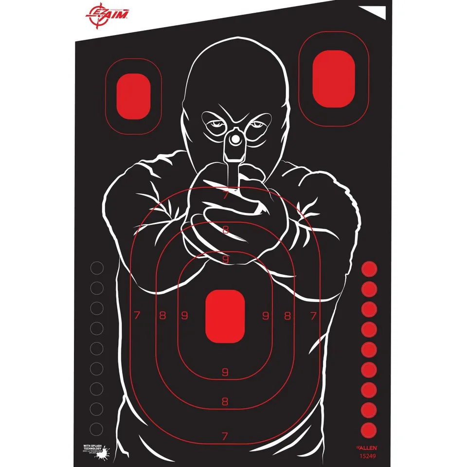 Allen EZ Aim Splash Bad Guy Silhouette Zielscheibe 5er Pack
