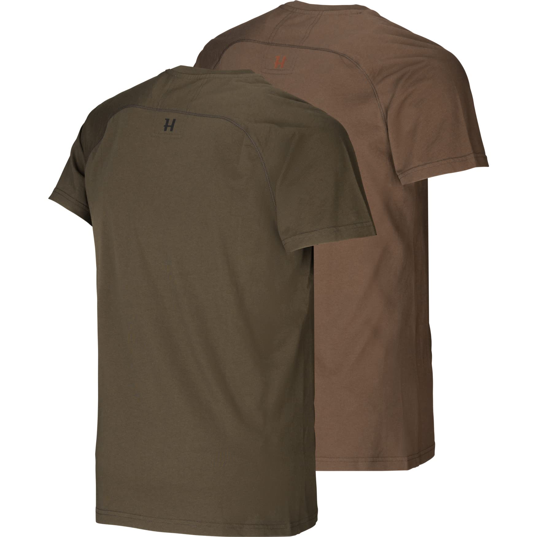 Härkila Logo T-Shirt 2er-Pack Willow Grün/Braun Slate Baumwolle