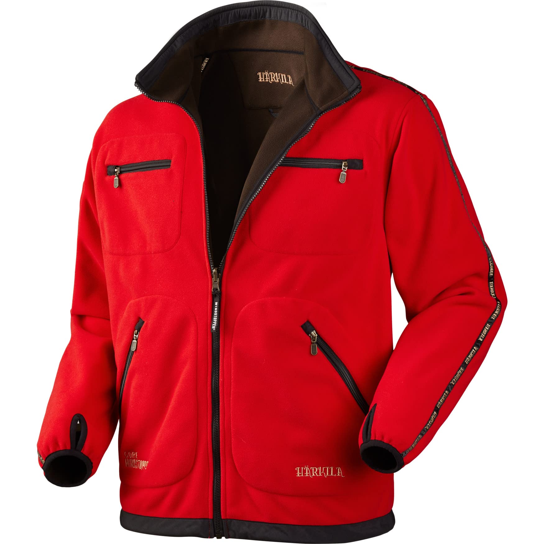 Härkila Kamko Fleecejacke Herren Brown/Red winddicht