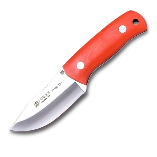 Joker Erizo TS1 CN81 Jagdmesser Orange 7,5 cm Micarta