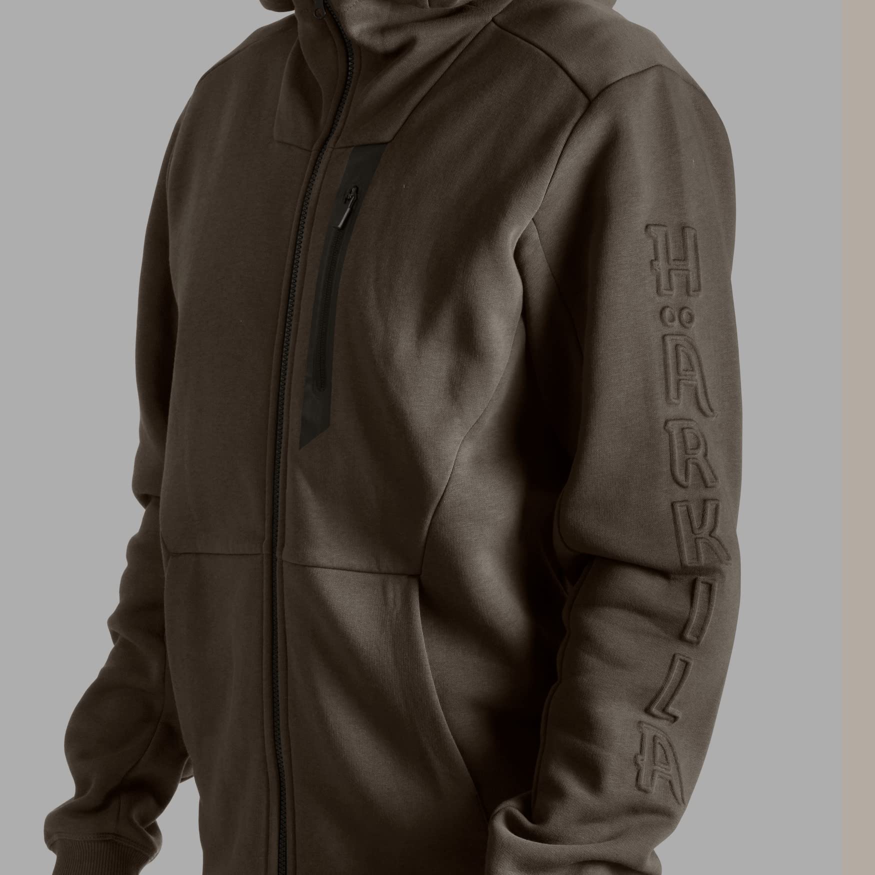 Härkila Hoodie Zip-Hoodie Grau Stretch eng
