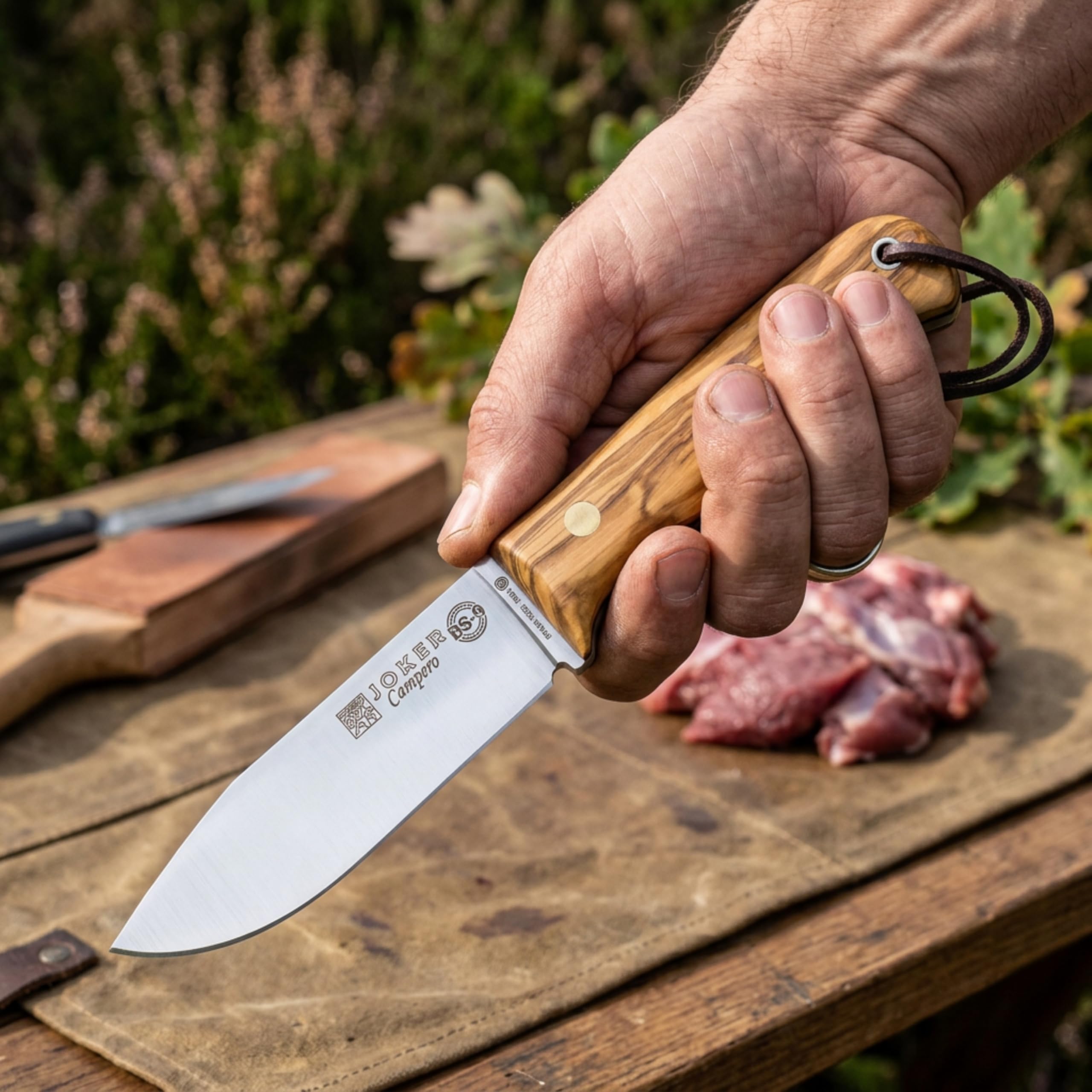 Joker Campero CO112 Bushcraftmesser Olivenholz 10,5cm