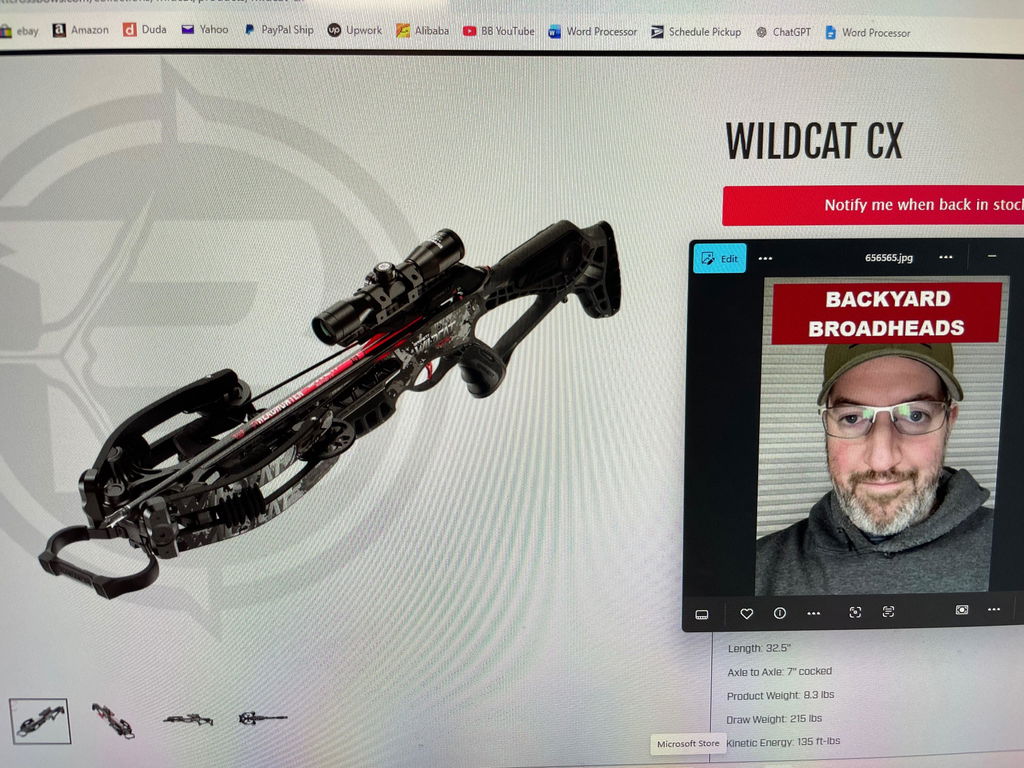 Barnett Wildcat CX Armbrust Set 400 fps rauchgrau