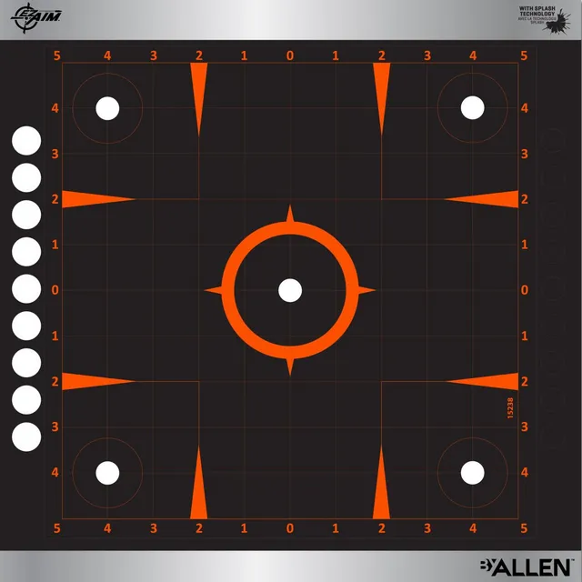 Allen EZ Aim Zielscheiben 12x12 4er Selbstklebend Orange