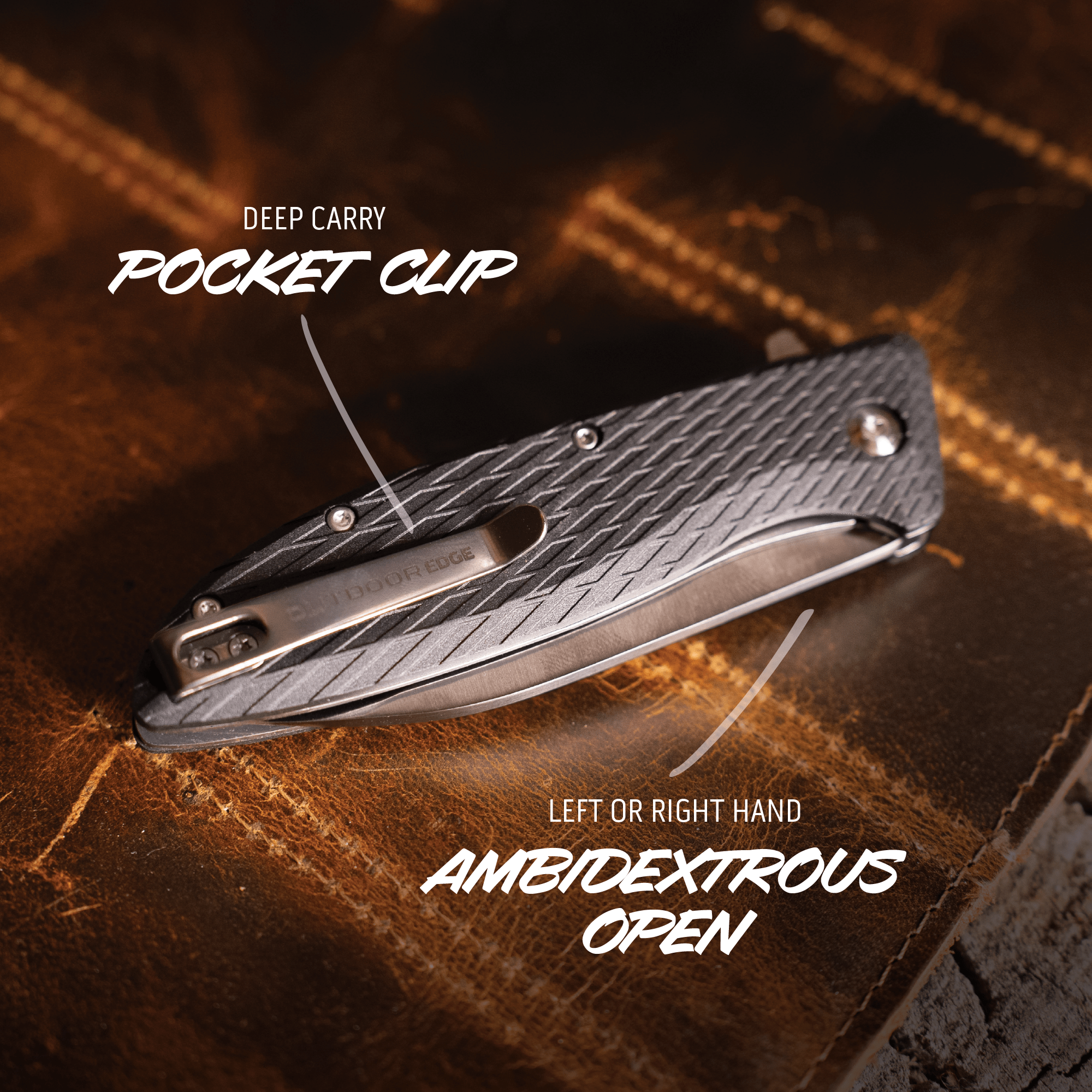 Outdoor Edge Brutus Taschenmesser Sheepsfoot federunterstützt