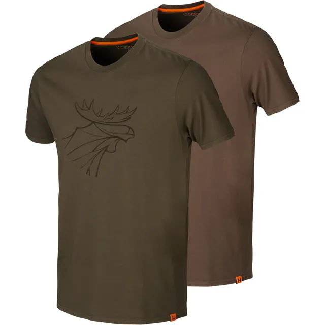 Härkila Graphic T-Shirt 2er Pack Willow Green Baumwolle