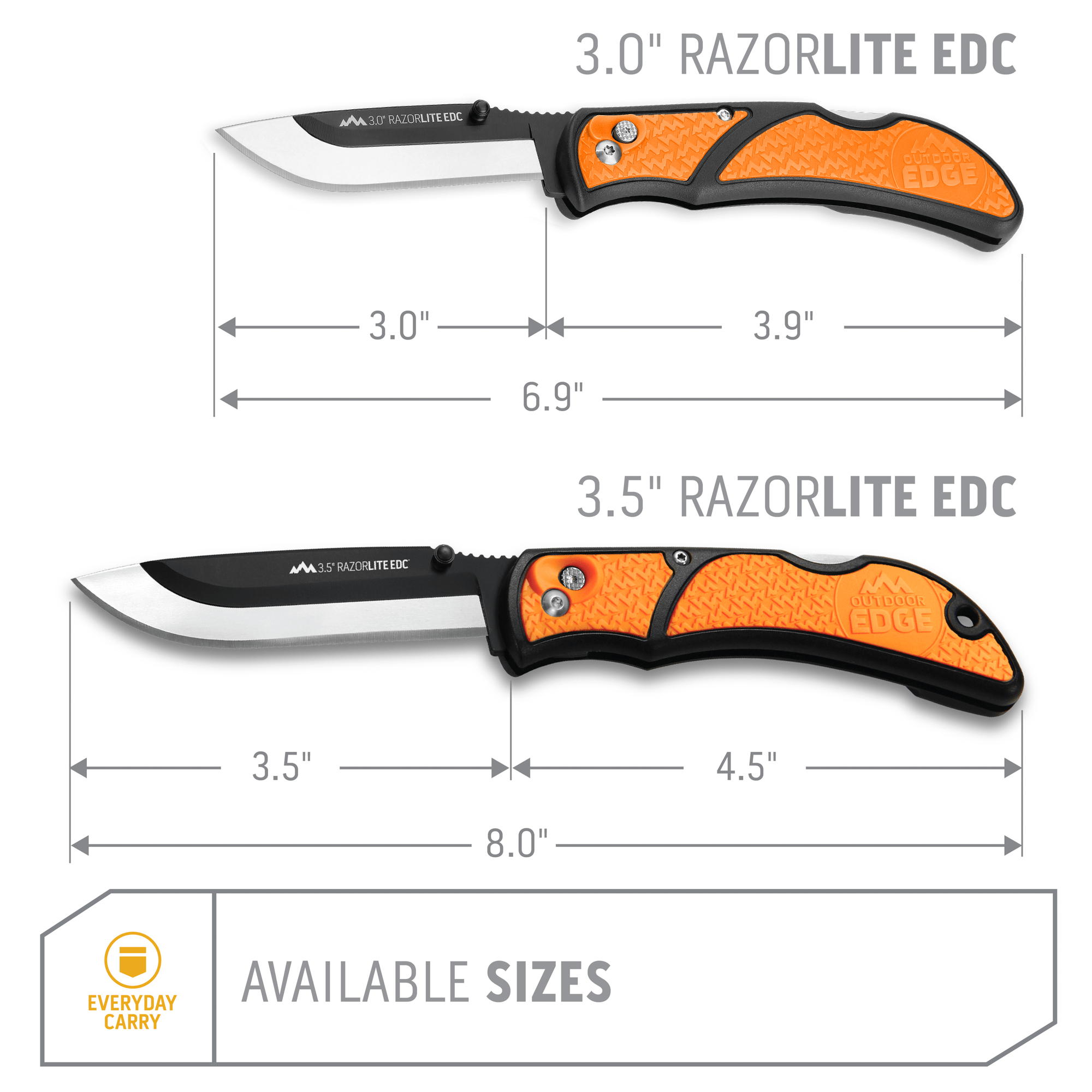 Outdoor Edge RazorEDC Lite Klappmesser 3,5 Zoll Wechselklinge