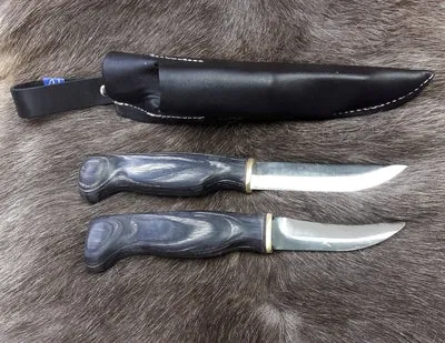 Wood Jewel 23AVKM Doppelpuukko Messer-Set schwarz