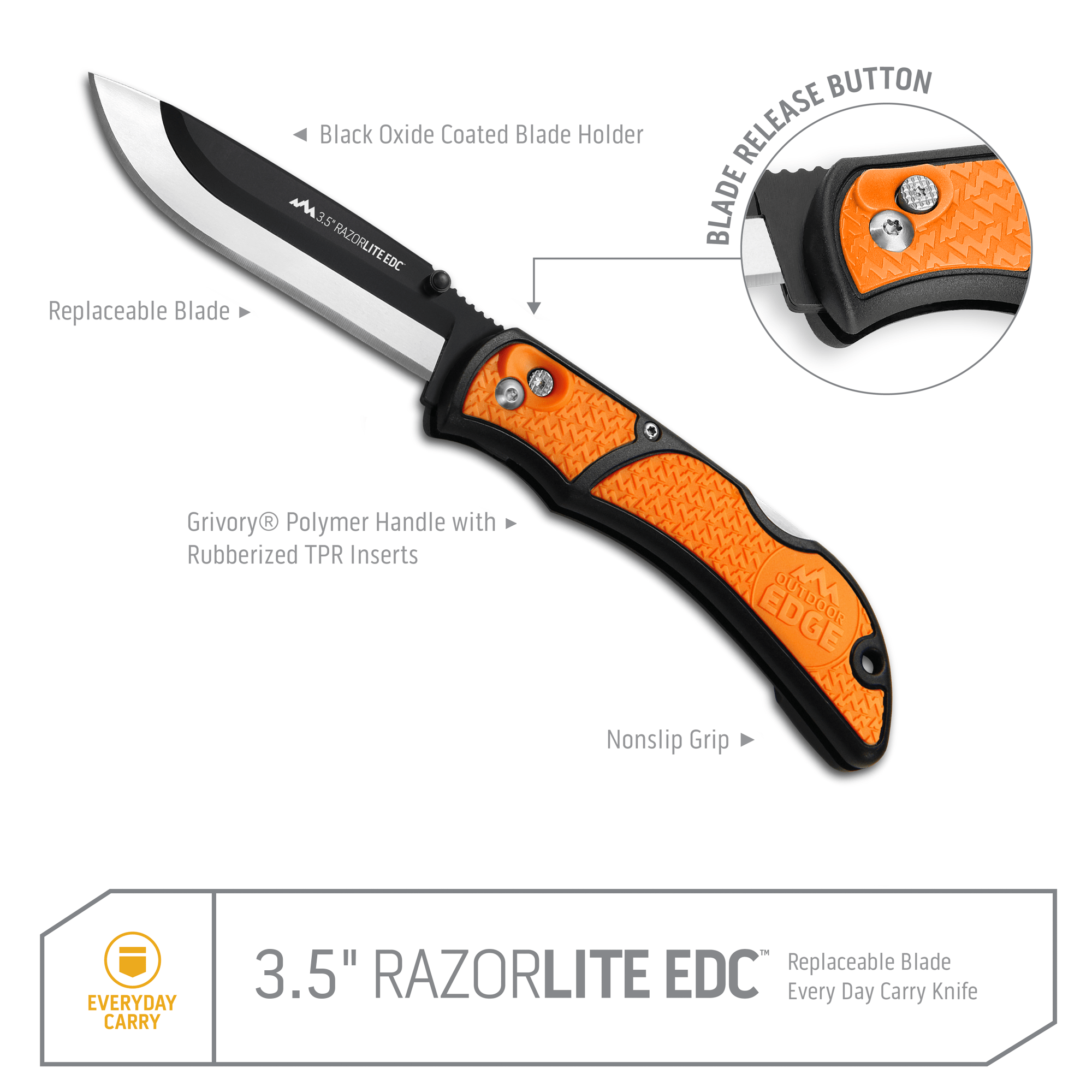 Outdoor Edge Razor EDC Lite Klappmesser 8,9cm 12 Klingen
