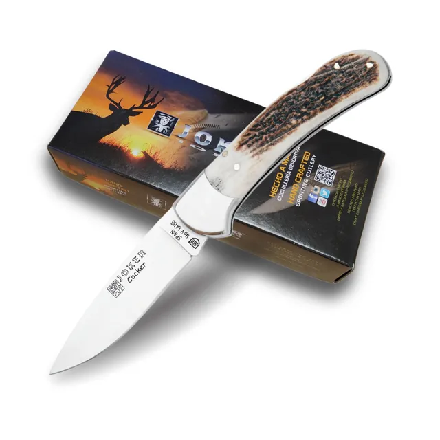 Joker Cocker NC47 Klappmesser Hirschhorn 9 cm