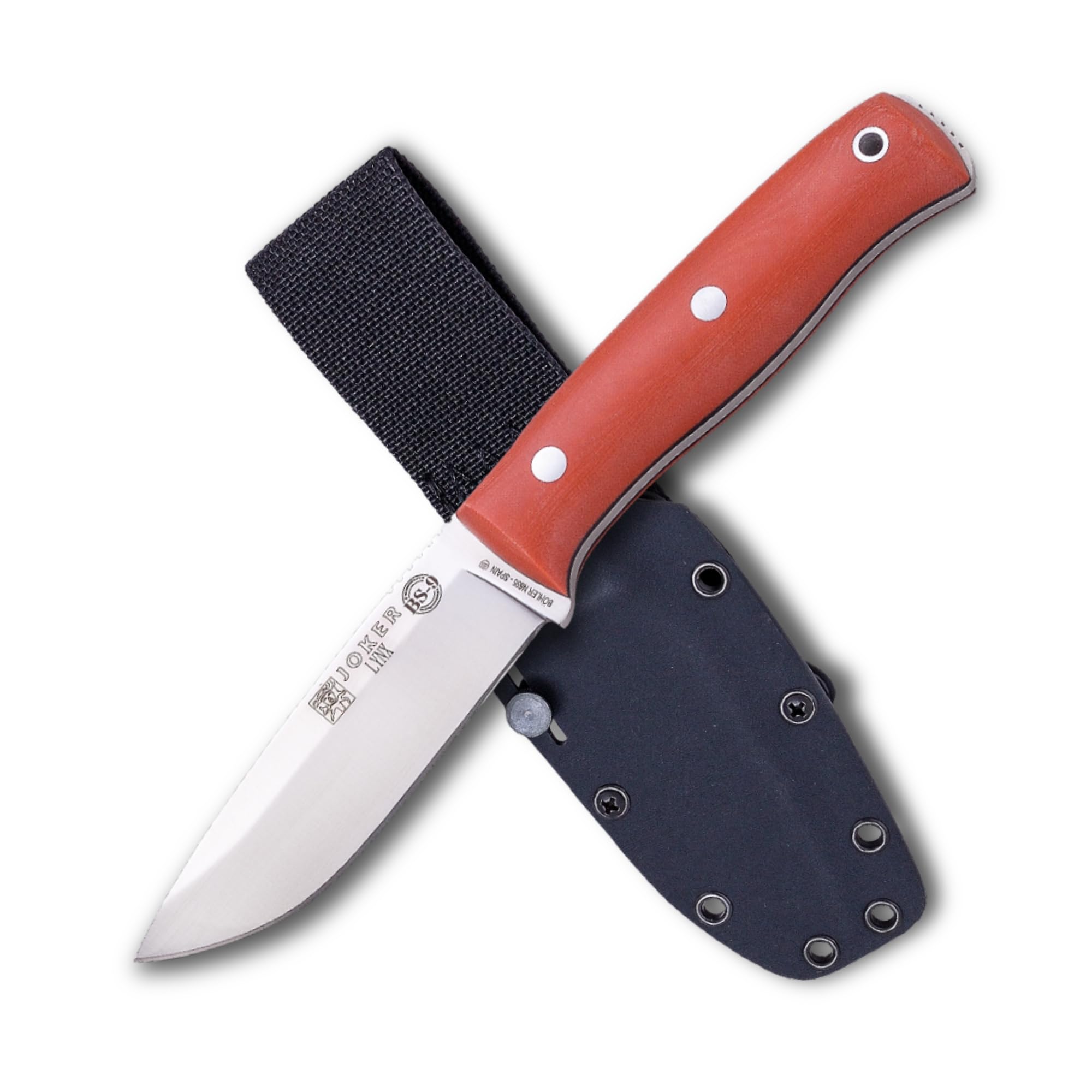 Joker Lynx 111 Bushcraftmesser schwarz Kydex