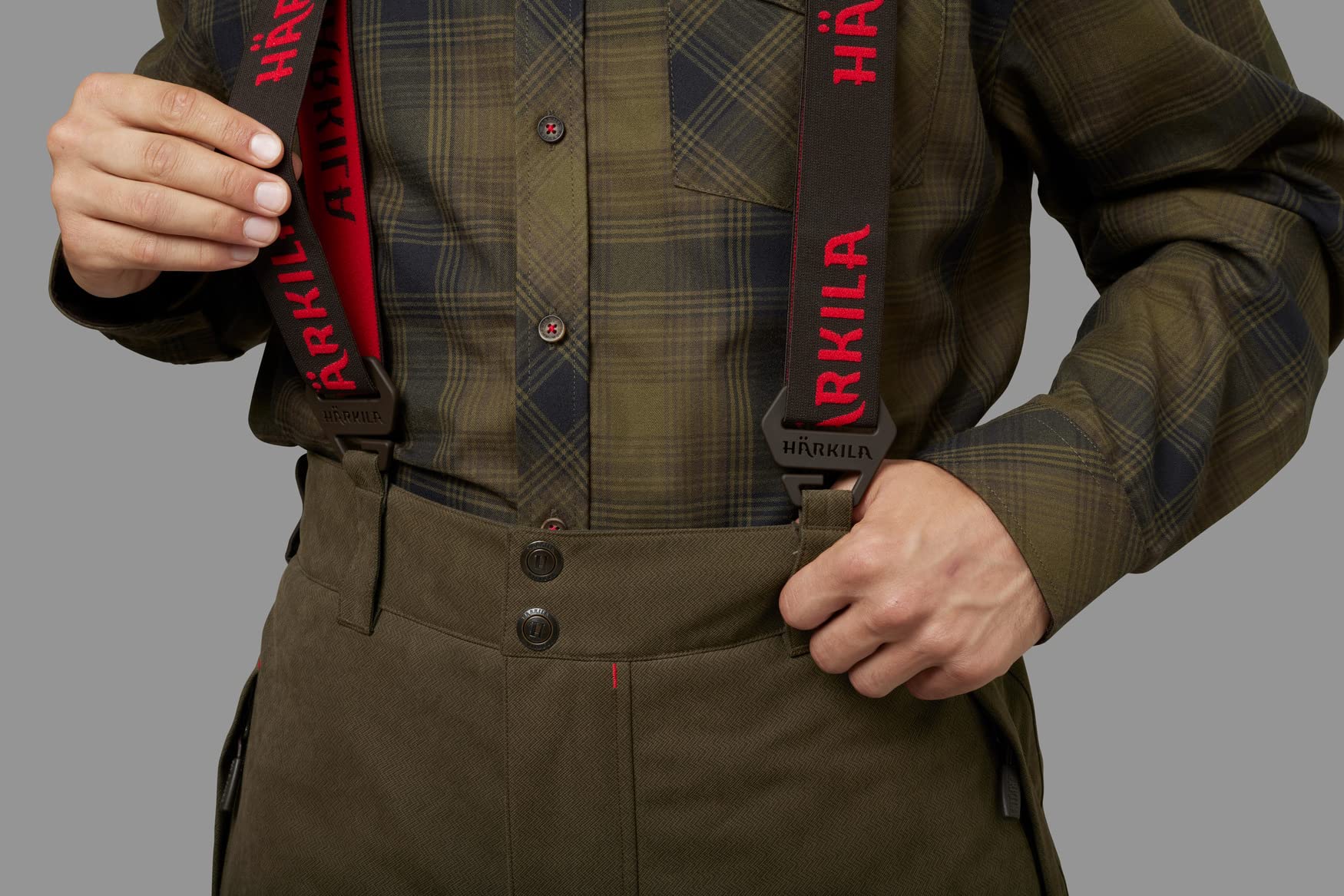 Härkila Driven Hunt HWS Insulated Hose Willow Green C48 isoliert