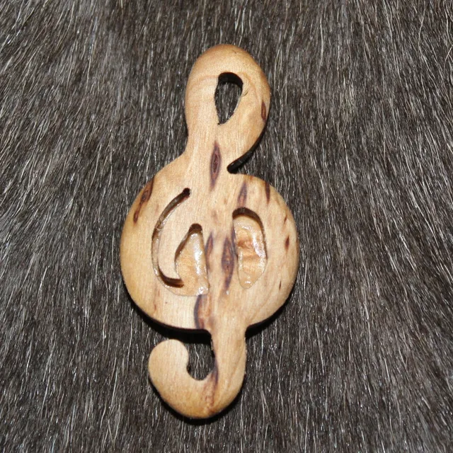 Wood Jewel Clef Magnet Birke Notenschlüssel