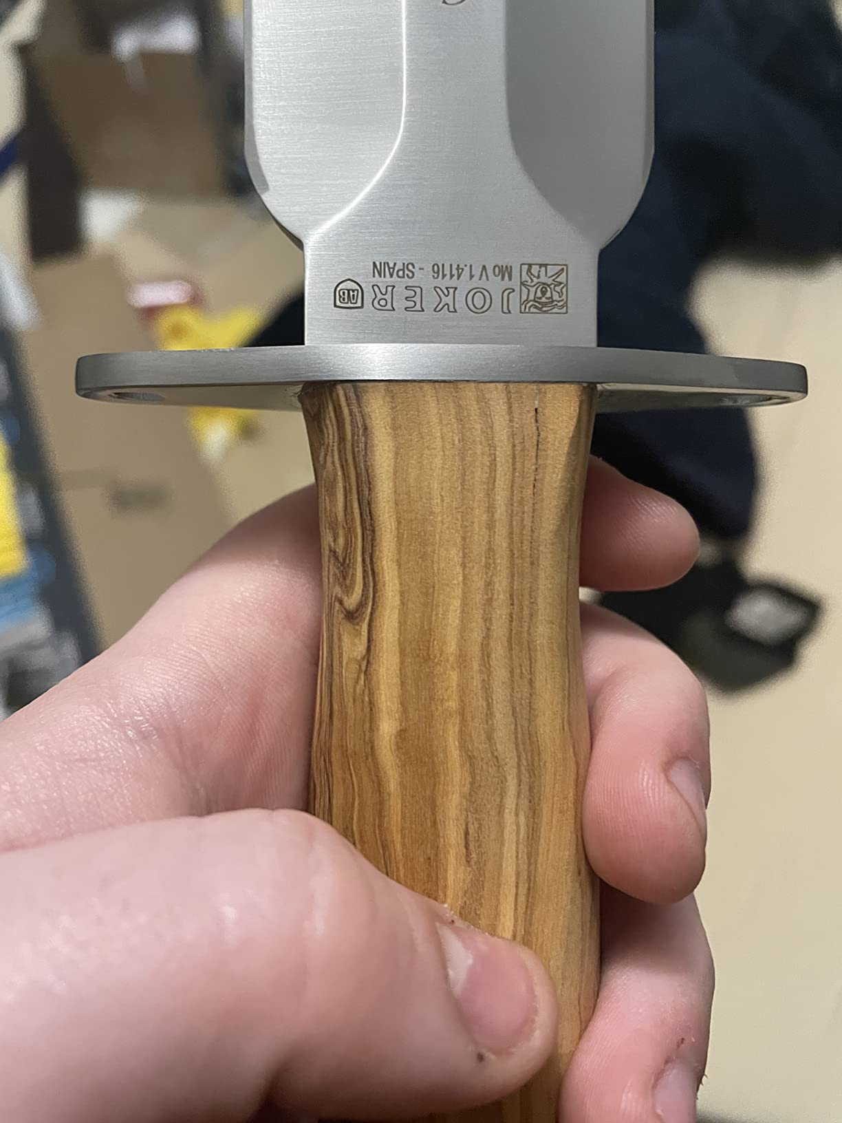 Joker Colmillo CO108 Jagdmesser Olivenholz Lederscheide