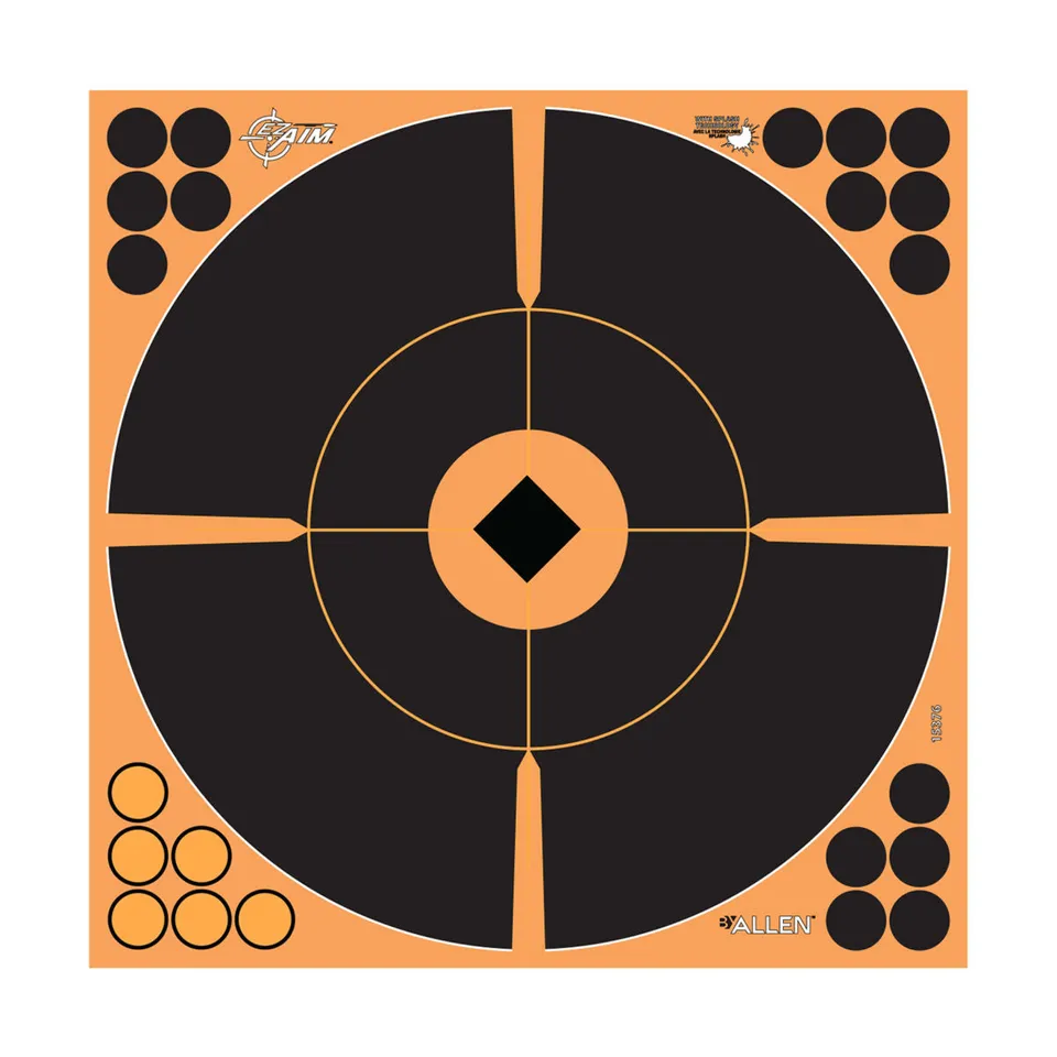 Allen EZ Aim Bullseye Schießscheiben 30x30cm 5er Orange