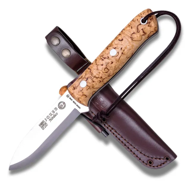 Joker Nórdico CL115 Jagdmesser Birke 10 cm Feuerstahl