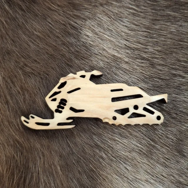 Wood Jewel 2191 Magnet Motorschlitten Maserbirke
