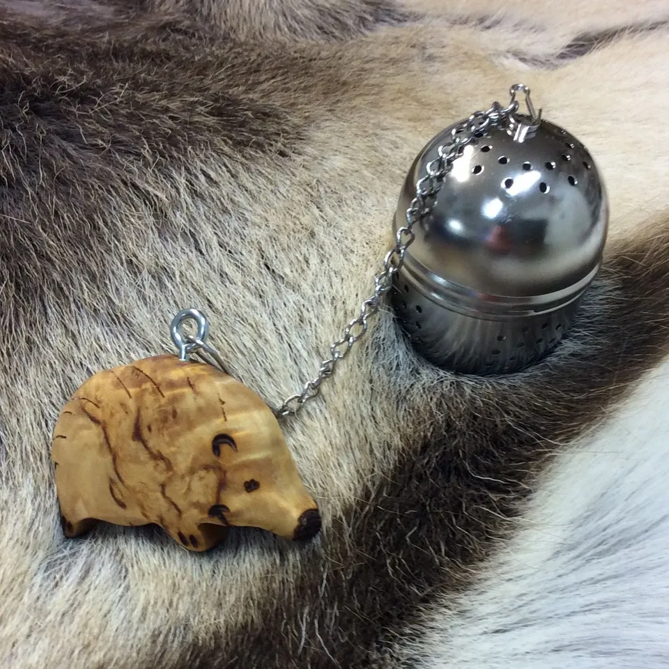 Wood Jewel Hedgehog Teesieb Igel Maserbirke Kugel