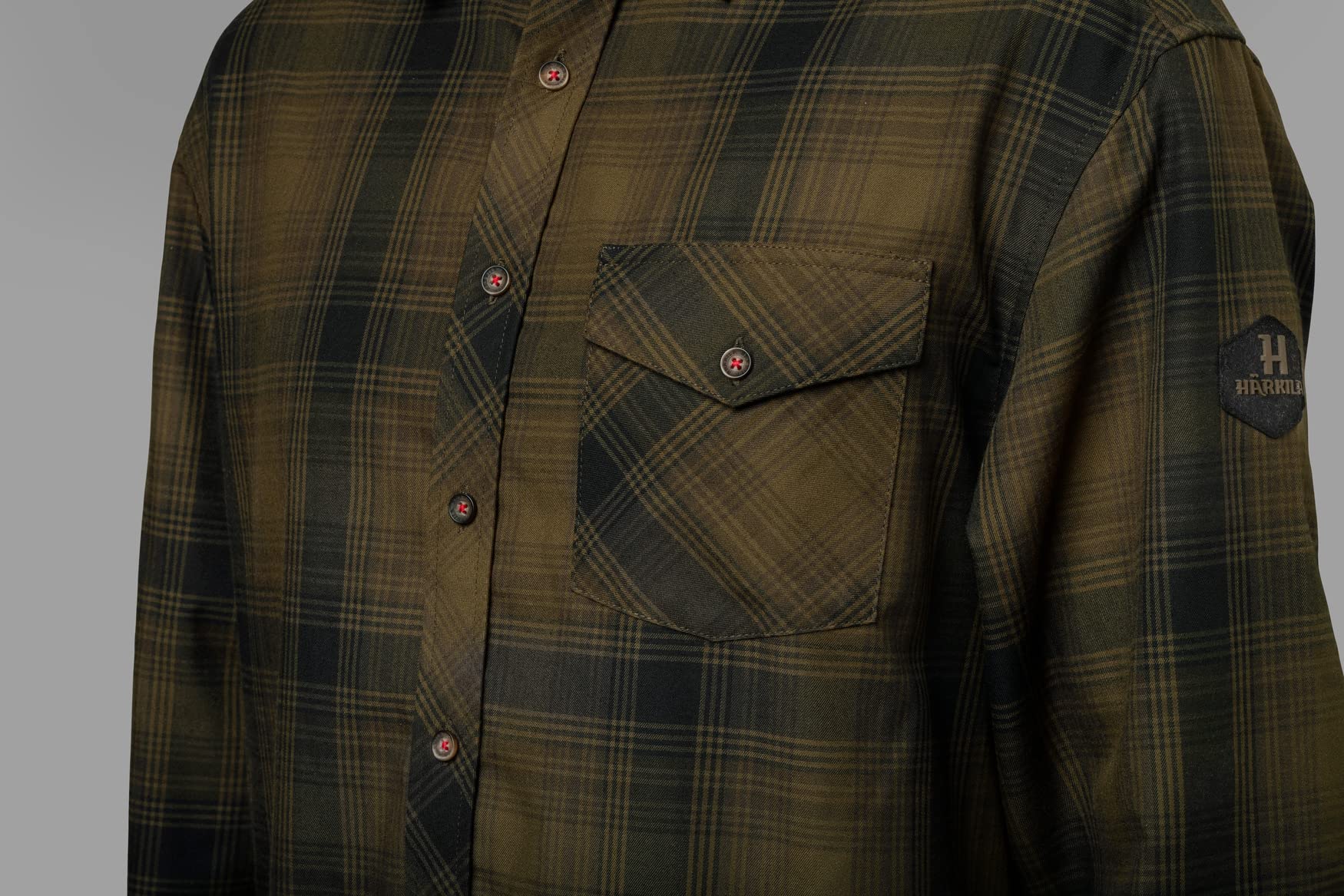 Härkila Driven Hunt Flannel Hemd Kariert Wollmix Braun