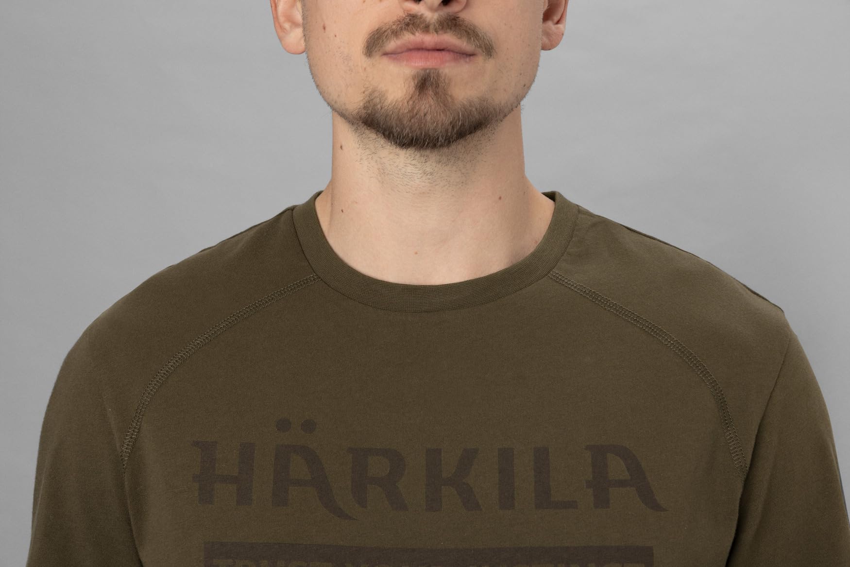 Härkila Logo S/S T-Shirt Willow Green mit Print