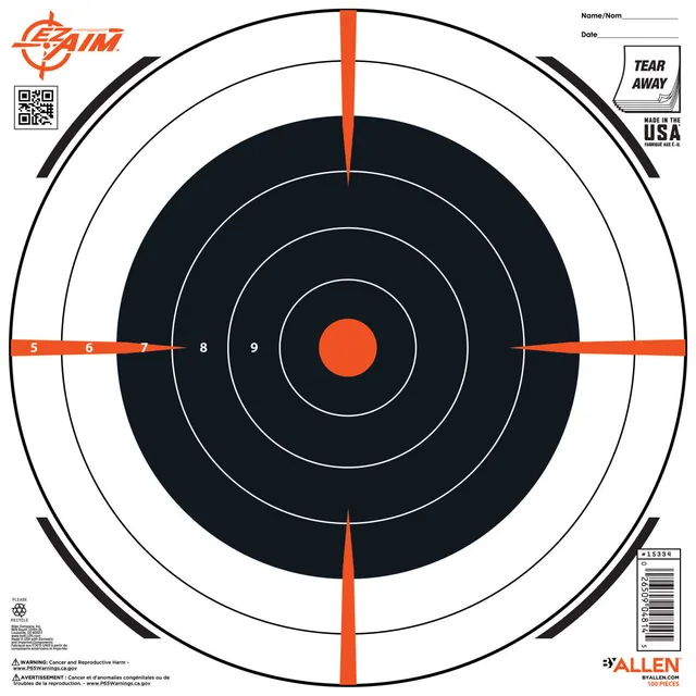 Allen Bullseye 12" Papier-Zielscheibe 13er Pack Orange