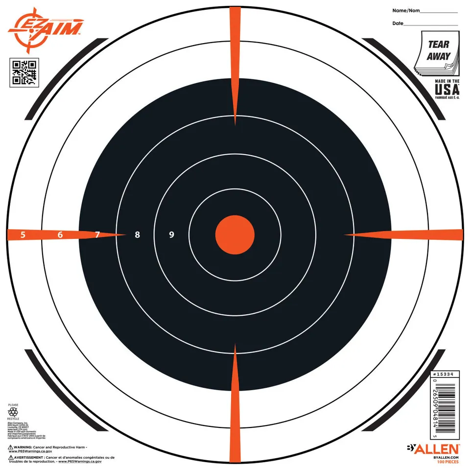Allen Bullseye 12" Papier-Zielscheibe 13er Pack Orange