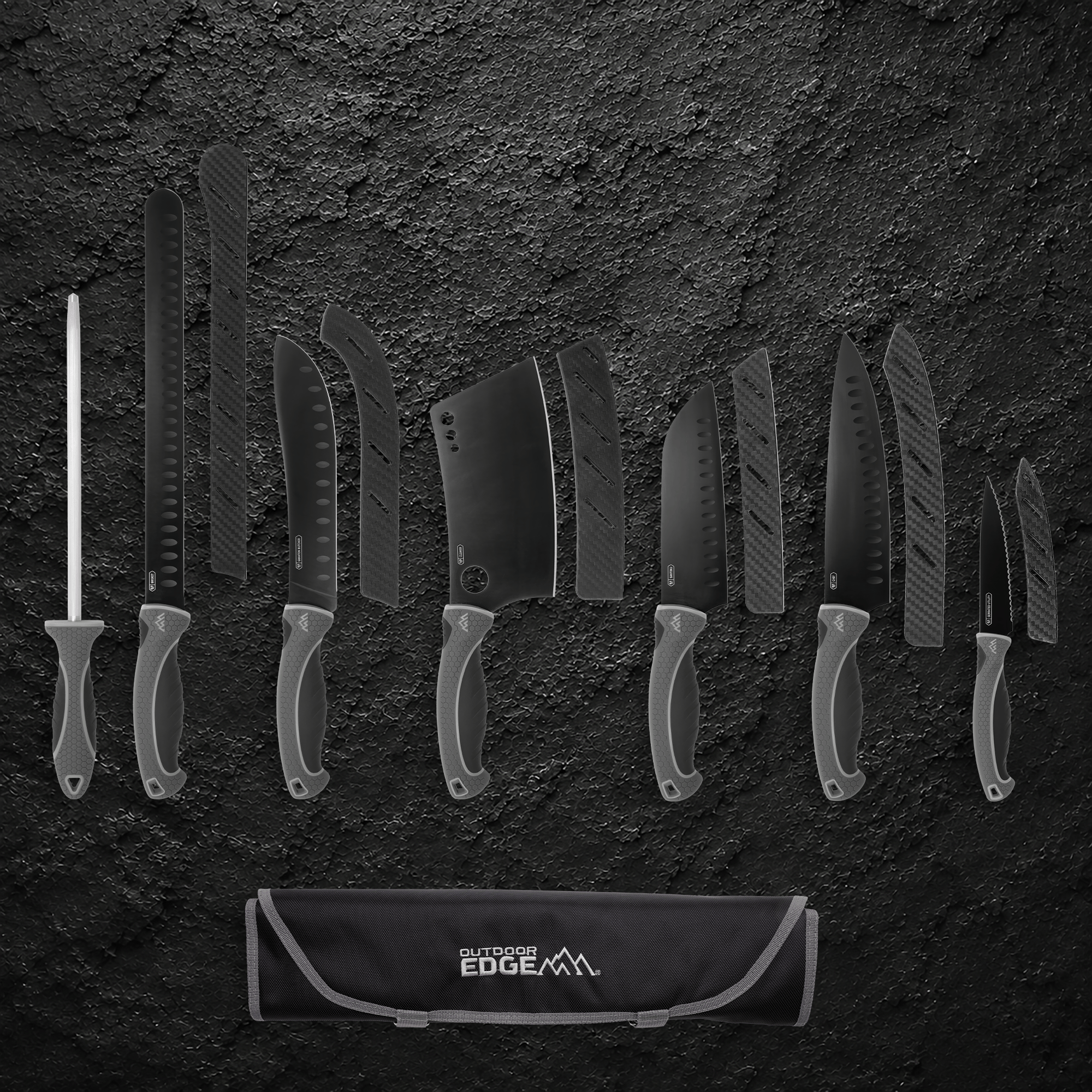 Outdoor Edge ErgoMax Messerset 8-teilig Titan