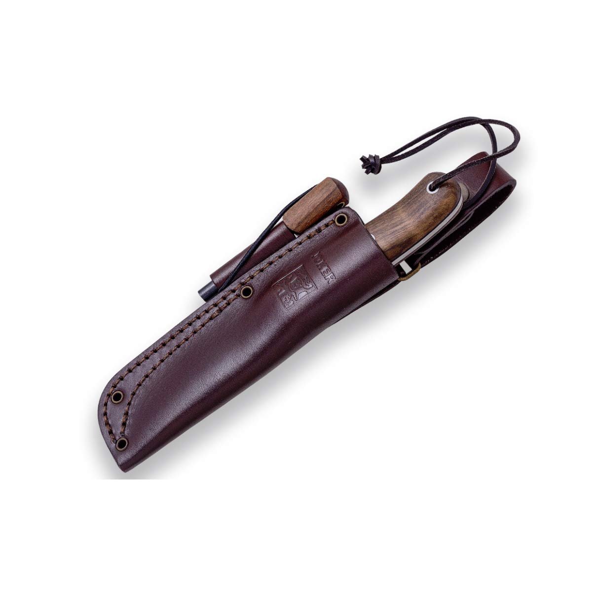 Joker Trampero CN113-P Jagdmesser Nussbaum mit Feuerstahl