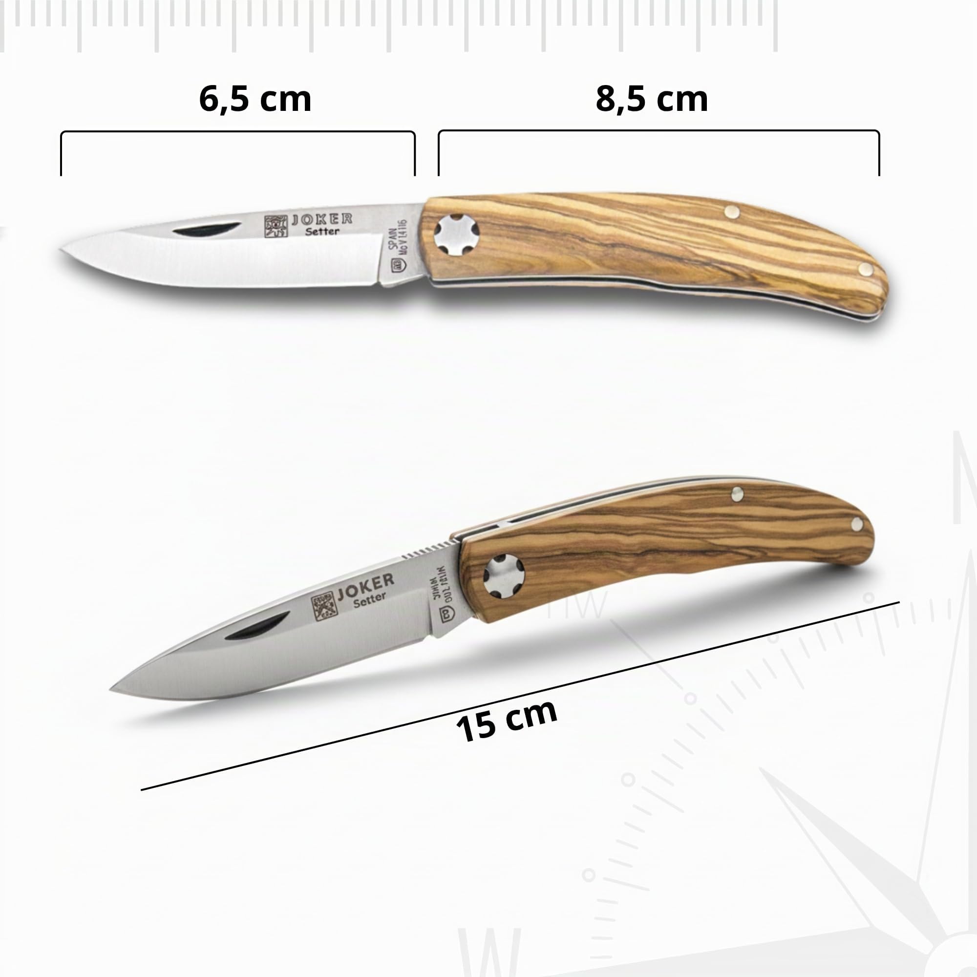 Joker Setter NO112 Taschenmesser Olivenholz 6,5 cm
