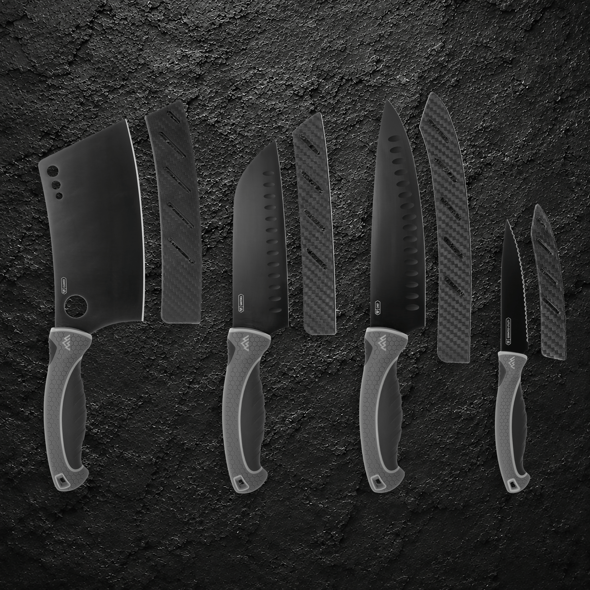 Outdoor Edge ErgoMax Messerset 4-teilig Chef Pro schwarz