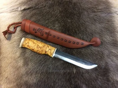 Wood Jewel 23KL Karhuleuku Jagdmesser 14,5 cm Rentierhorn