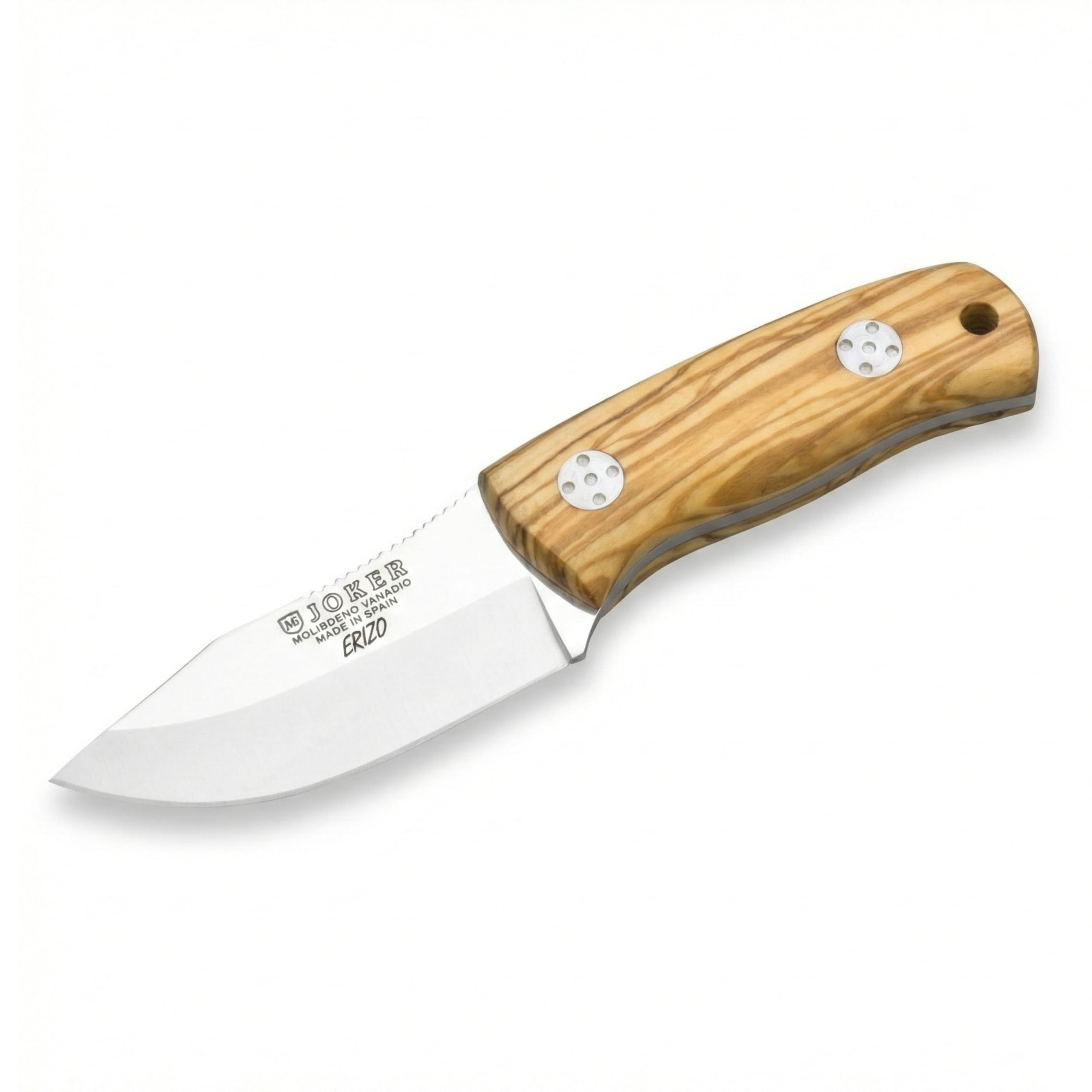 Joker Erizo CO75 Gürtelmesser Olive 7,5 cm Clip Point