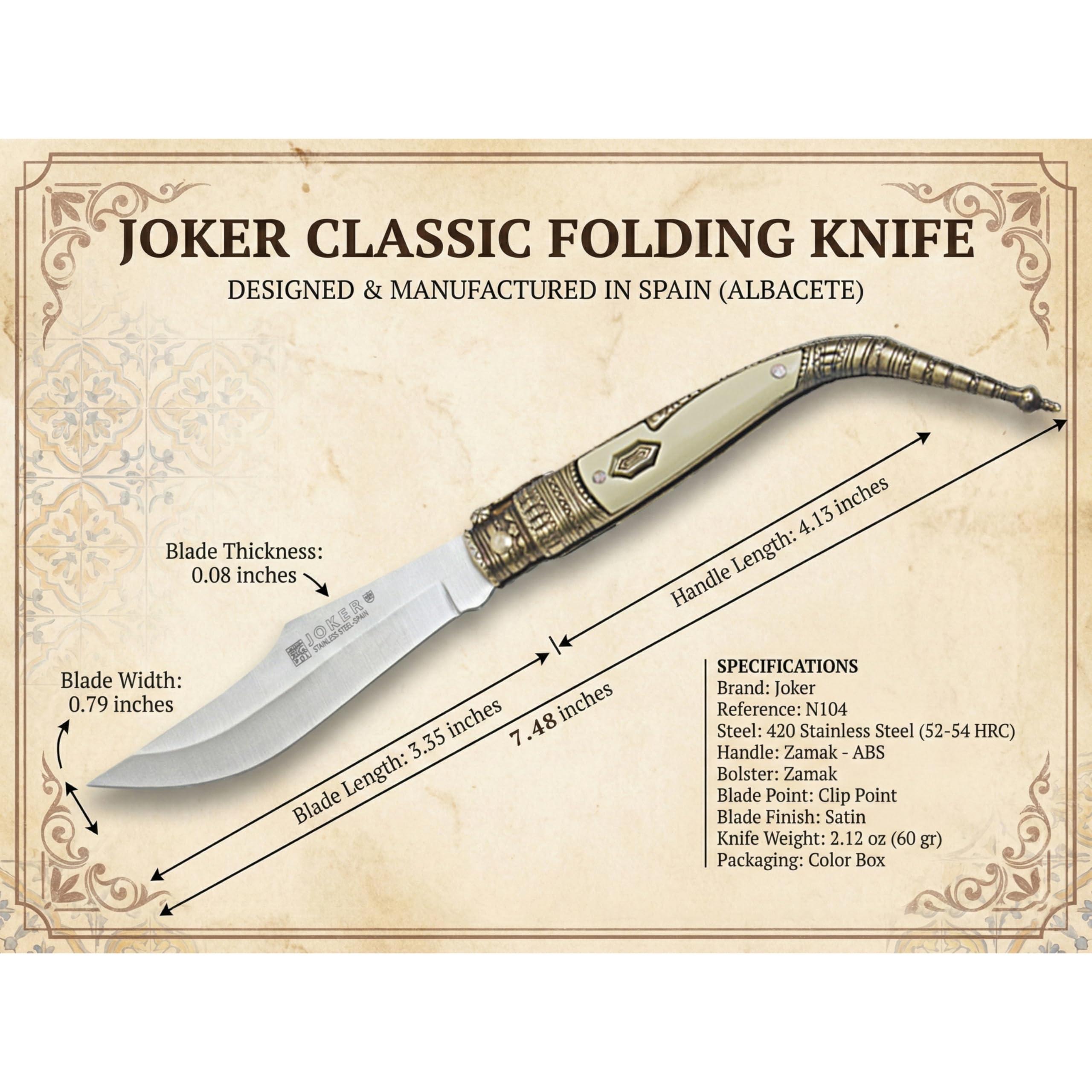 Joker Classic N104D Taschenmesser Zamak 8,5 cm