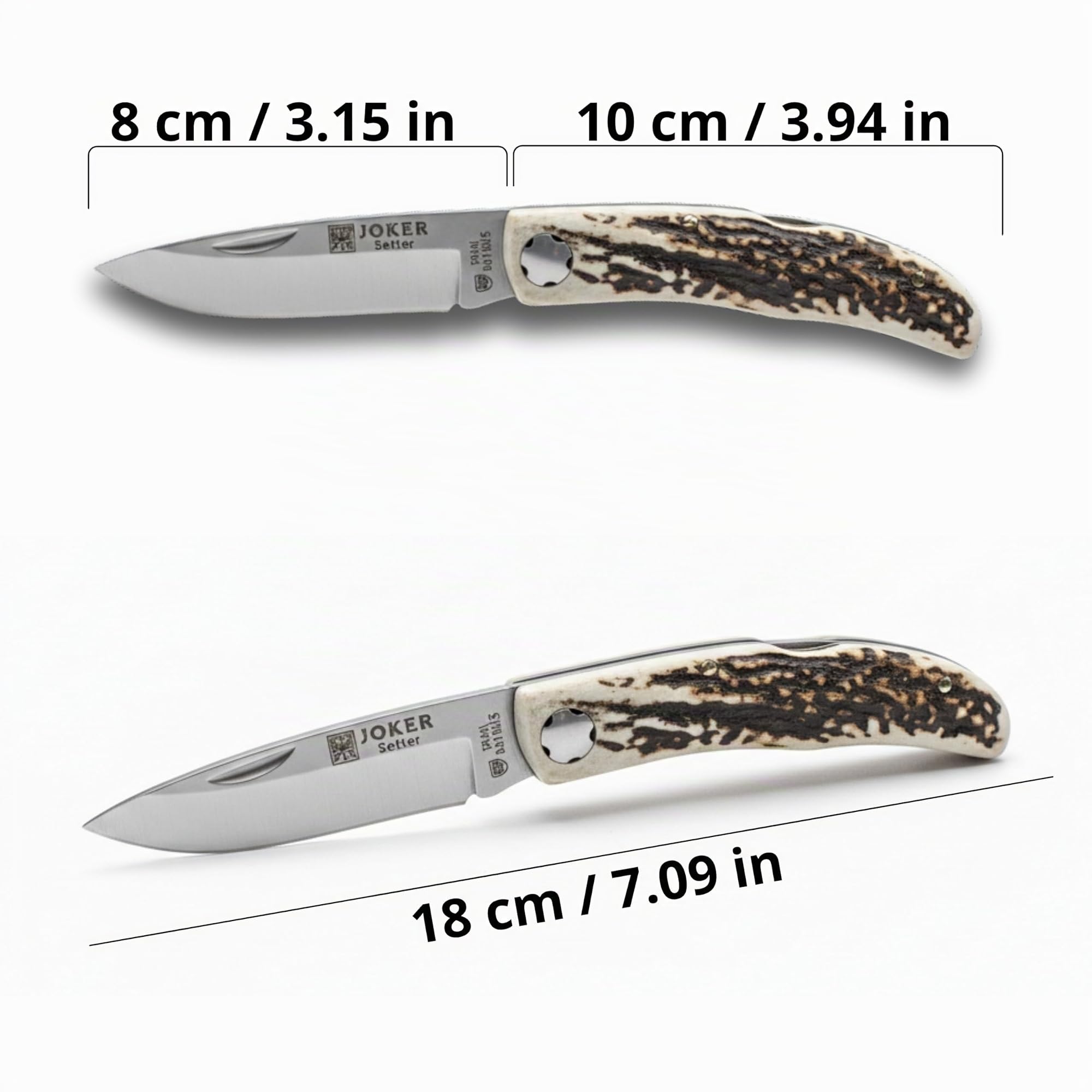 Joker Setter NC113 Klappmesser Hirschhorn 8 cm