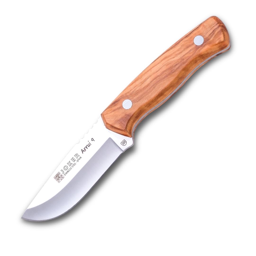 Joker Arrui 9 CO64 Bushcraft-Messer 9 cm Olivenholz