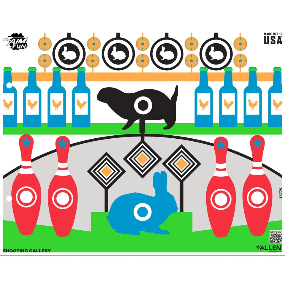 Allen EZ Aim Fun Schießscheiben Papier 4er Multi 58x48 cm